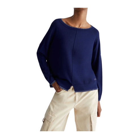 Liu Jo Pullover Maglia Donna con spacco frontale Blu P24-LIU.JOMA4074MS49I-93831-XS - Francavilla Moda